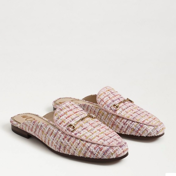 Sam Edelman Pink and Gold Mules with Open Heel - Picture 3 of 5